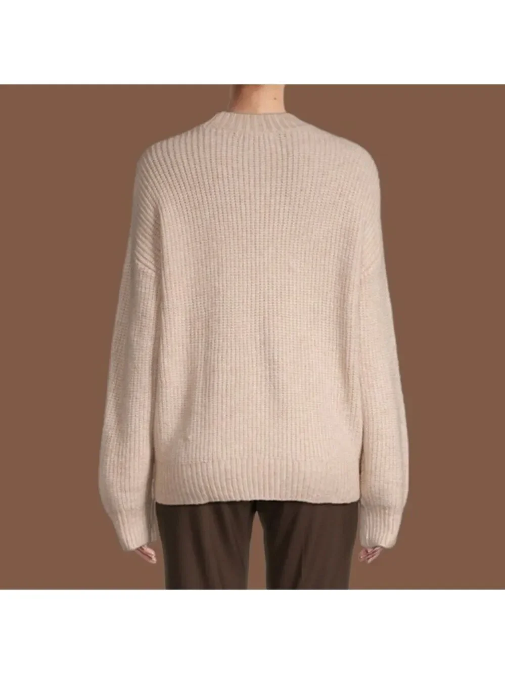 DESIGN 365 Cable-Knit Dropped-Shoulder Sweater w/Fringe Trim